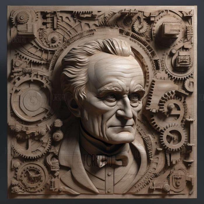 Charles Babbage 1 stl model for CNC